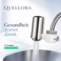 Quellora Premium Wasserfilter Edelstahl - inklusive Gratis Filter, Aufsätze und Zubehör.
